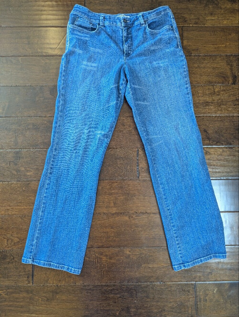 Jeanstar Jeans Women Size 14 Blue Medium Wash Embroidery Button Pocket Y2K 90's
